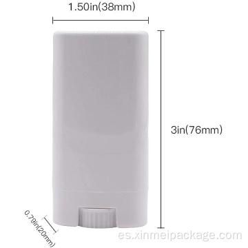 15 g de contenedor de palo de desodorante ovalado con relleno superior